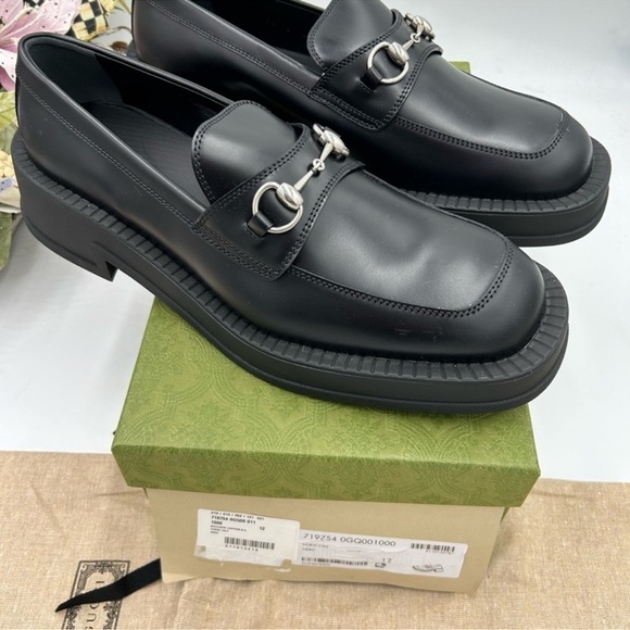 Men’s Gucci, leather chunky horse bit loafers size 12 made in Italy main image 5